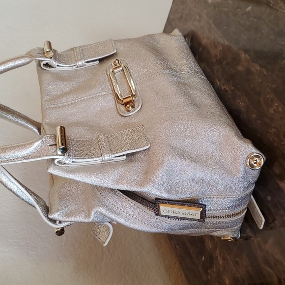 Jimmy Choo Metallic Silver Satchel - Picture 3 of 16